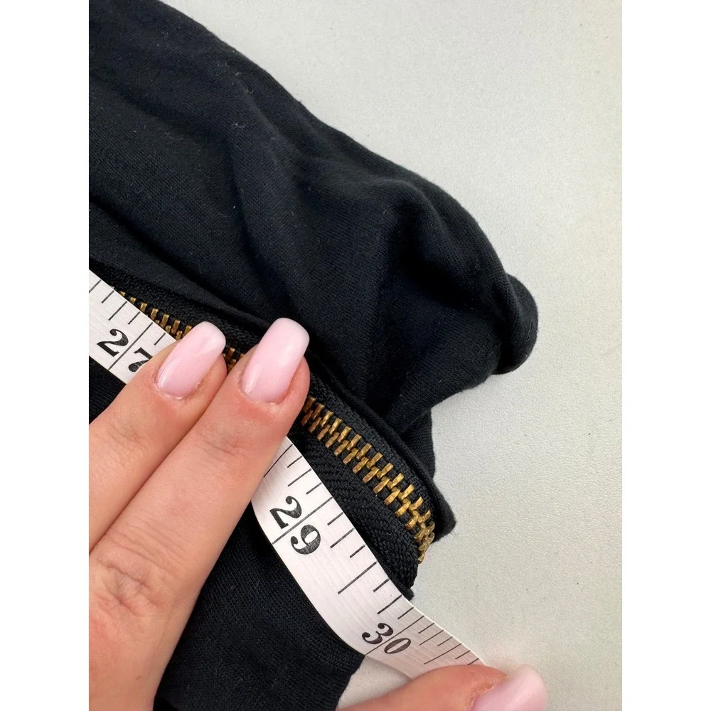 Steve Madden Black Metallic Zipper Detail‎ Moto Womens Sz Small Scarf